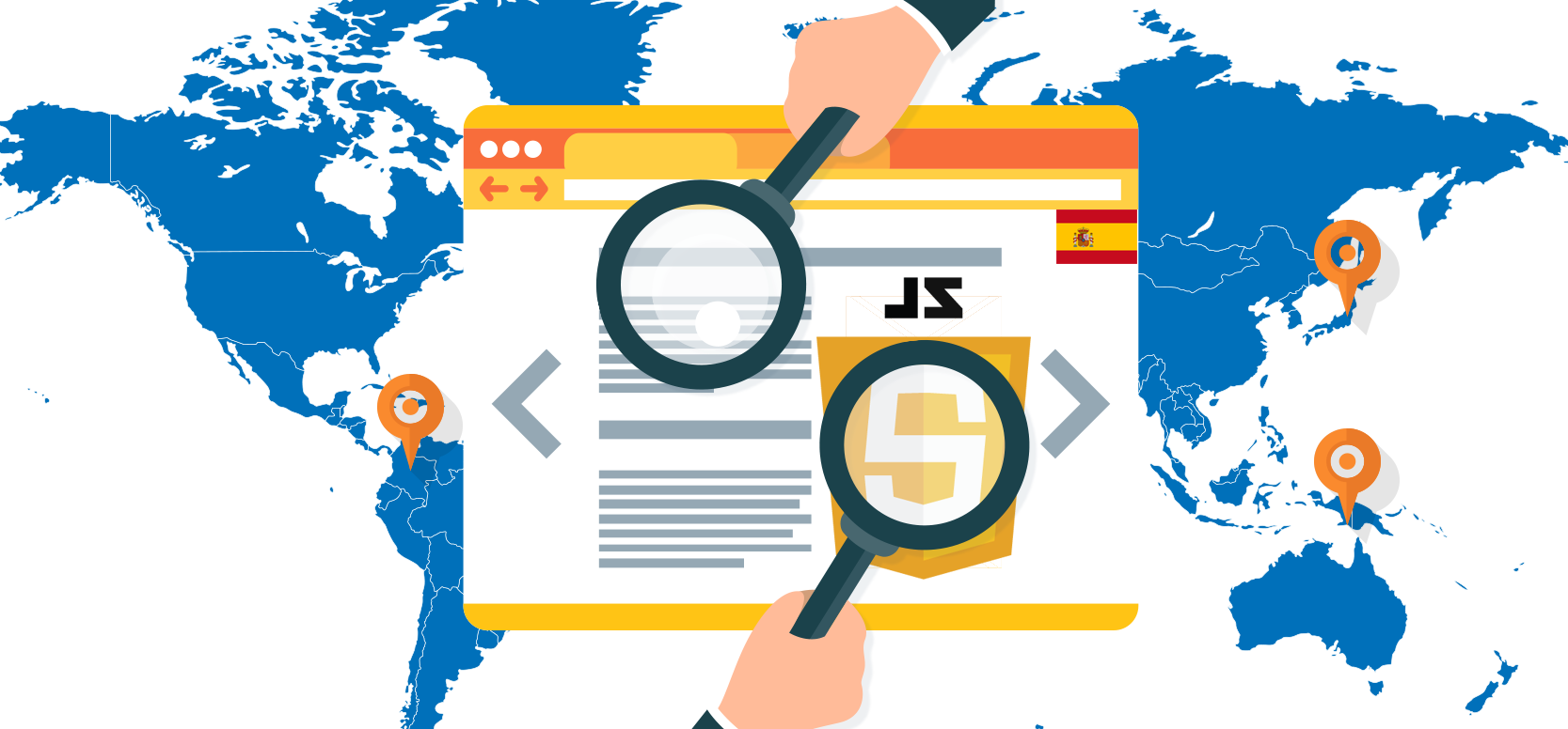 Teste de JavaScript SEO de tradução Inglês